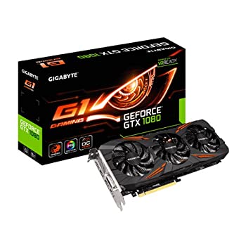 【中古】「ほぼ新品」Gigabyte GeForce GTX 1080?g1?Gaming 8?GB gddr5?X VR Ready Windforce 3?X冷却システムグラフィックスカード