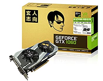 【中古】玄人志向 ビデオカードGEFORCE GTX 1060搭載 GF-GTX1060-3GB/OC/DF｜オマツリライフ別館