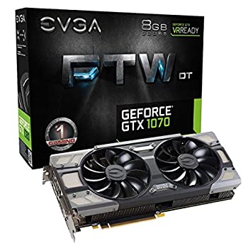 【中古】「未当て嵌める品」（国内定め事品） EVGA GeForce GTX 1070 FTW DT GAMING ACX 3.0 グラフィックゲーム盤 08G-P4-6274-KR