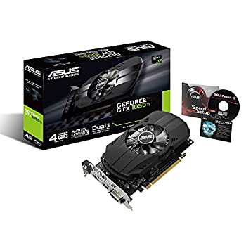 【中古】「ほぼ新品」ASUS  NVIDIA GeForce GTX1050TI積み上げる映像媒体歌留多 厚地の外套時辰儀 記憶装置4GB PH-GTX1050TI-4G