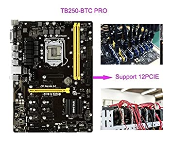 【中古】「未当て嵌める品」母ちゃんゲーム盤Biostar tb250-btc Pro Core i7?/ i5?/ i3?lga1151インテルb250?ddr4?12?GPUの受け支える6?AMD and 6?Nvidia