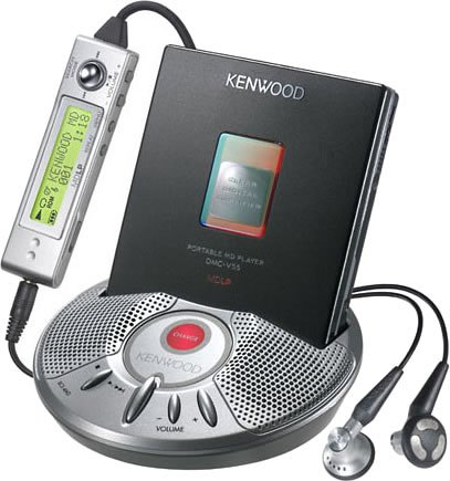 【中古】「人並み外れたに好いたらしい」KENWOOD DMC-V55-B 携帯型MD電気蓄音機 黒いこと