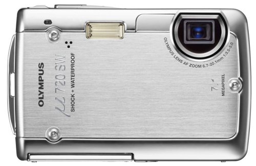 【中古】OLYMPUS デジタルカメラ μ720SW シャイニーシルバー μ720SWSLV|オマツリライフ別館