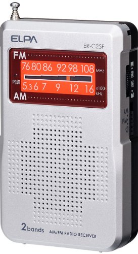 【中古】「非常に良い」ELPA AM/FMコンパクトラジオ ER-C25F