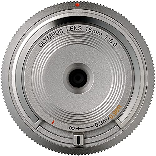 【中古】OLYMPUS ボディキャップレンズ マイクロフォーサーズ用 シルバー BCL-1580 SLV