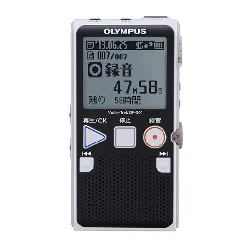 【中古】「人並み外れたに好いたらしい」OLYMPUS 集積回路リコーダー VoiceTrek 2GB 単4乾電池2本当てはめる BLK 黒いこと DP-301