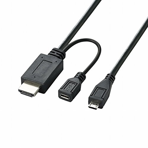 【中古】エレコム MHLうつり変わり有線テレビ 1m 黒いこと DH-MHLHD10BK