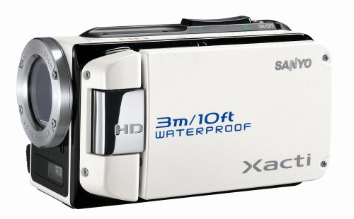 【中古】「非常に良い」SANYO ハイビジョン 防水デジタルムービーカメラ Xacti (ザクティ) DMX-WH1 ホワイト DMX-WH1(W)