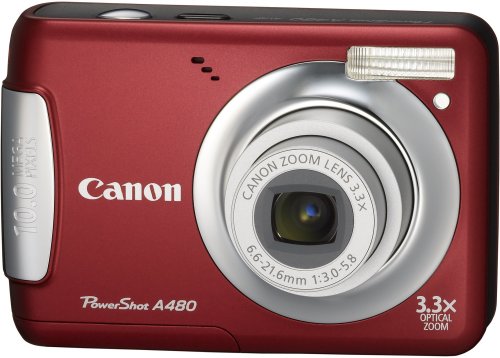 【中古】Canon デジタルカメラ PowerShot (パワーショット) A480 レッド PSA480(RE)
