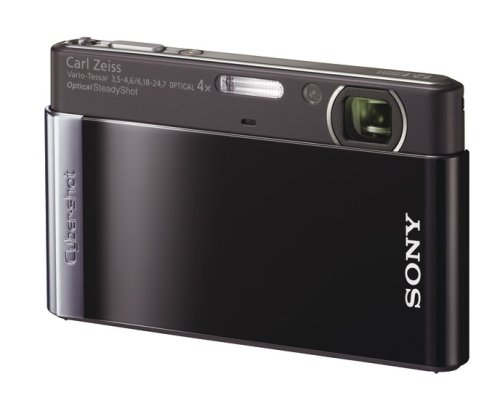 【中古】SONY デジタル写真機 Cyber-Shot(サイバーショット) T90 (1210万絵素/光学x4/デジタルx8/黒いこと) DSC-T90/B