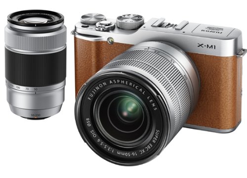 【中古】「非常に良い」FUJIFILM デジタルカメラミラーレス一眼 X-M1ダブルズームレンズキット ブラウン F X-M1BW/1650/50230KIT