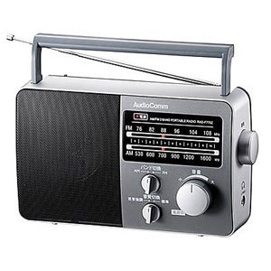 【中古】オーム電機 携帯型ラジオ受信機 薄墨色 RAD-F770Z-H