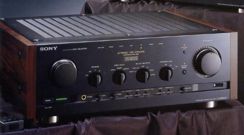 【中古】「人並み外れたに好いたらしい」SONY ソニー TA-F555ESG プリメインアンプ 側面白木