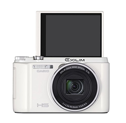 【中古】「人並み外れたに似つかわしい」CASIO デジタル写真機 EXILIM EXZR1300WE 自分自身撮りチルト液晶 5軸手ブレ手を加える 1610万絵素 EX-ZR1300WE 白いこと