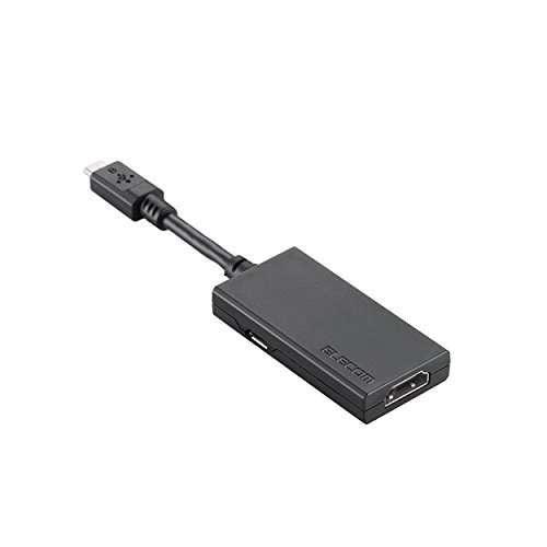 【中古】「未当てはめる品」ELECOM MHL3.0取り替えっこアダプター 黒いこと MPA-MHL3AD01BK