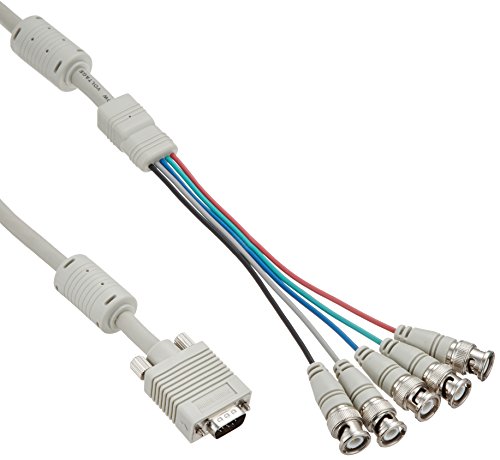 【中古】「ほぼ新品」サンワサプライ KB-5BNC2K アナログRGBケーブル HD15オス-BNC*5 2M