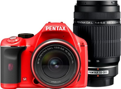 【中古】「非常に良い」PENTAX デジタル一眼レフカメラ K-x ダブルズームキットレッド