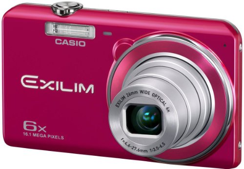【中古】CASIO デジタルカメラ EXILIM 1610万画素 6倍 レッド EX-ZS20RD｜オマツリライフ別館