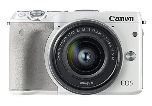 【中古】「非常に良い」Canon ミラーレス一眼カメラ EOS M3 レンズキット(ホワイト) EF-M15-45mm F3.5-6.3 IS STM 付属 EOSM3WH-1545ISSTMLK｜オマツリライフ別館