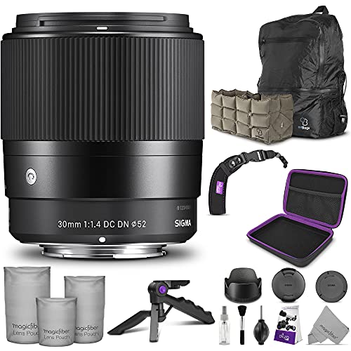 【中古】「ほぼ新品」シグマ30 mm F1.4 DC DN コンテンポラリーレンズ Sony Eマウントカメラ用 高度なフォト&旅行セット｜オマツリライフ別館
