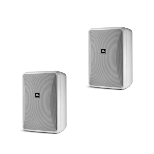 【中古】「未当て嵌める品」JBL ジェービーエル 2-Way フルレンジ・スピーカー(ご機嫌/ローインピーダンス相応う) 有りの実売りわたす 白いこと CONTROL28-1-WH