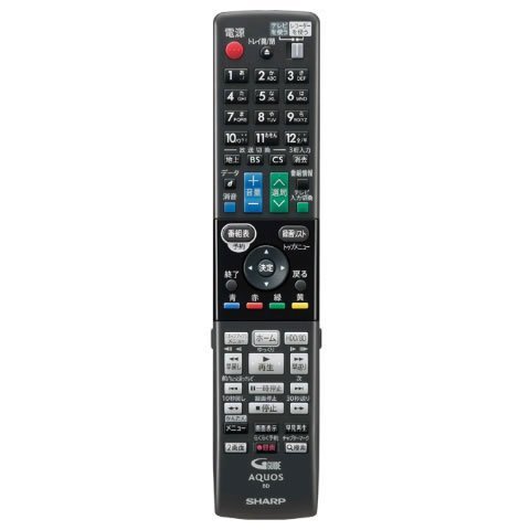 【中古】読みやすい ブルーレイディスクレコーダー用遠隔操作(46380265)[其れ相応機種]BD-S560 BD-T1650 BD-T2600 BD-T3600 BD-W1600 BD-W2600 BD-W560