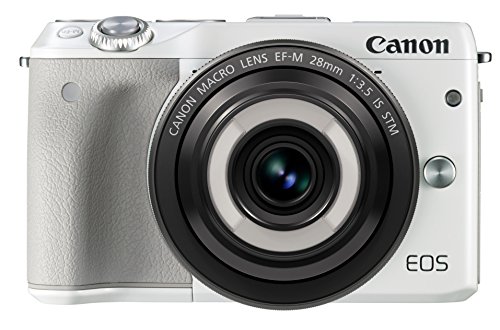 【中古】「人並み外れたに好いたらしい」Canon 鏡鑑受け答え一眼写真器 EOS M3(白いこと)・独創的マクロ命令 水晶体一揃いの道具 EOSM3WH-CMLK ミラーレス一眼カメラ-デジタルカメラ
