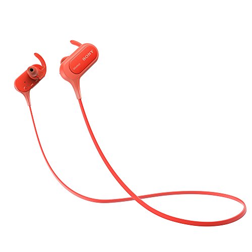 【中古】「非常に良い」ソニー ワイヤレスイヤホン MDR-XB50BS : 防滴/スポーツ向け Bluetooth対応 マイク付き レッド MDR-XB50BS R
