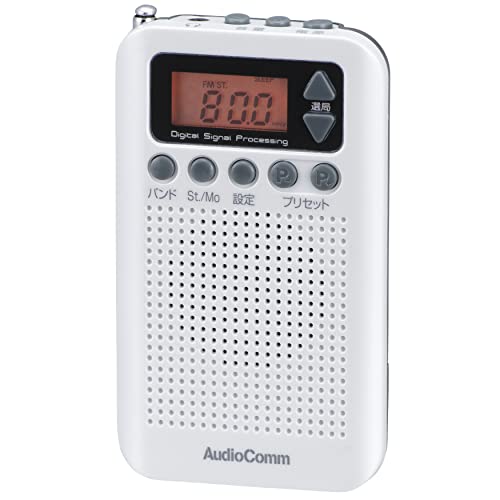 【中古】「未当て嵌める品」オーム(OHM) オーム電機 ラジオ受信機 AudioComm RAD-P350N-W [白いこと]