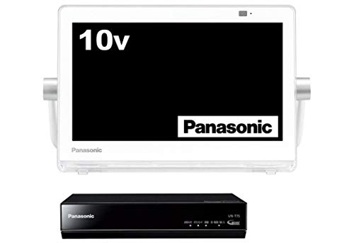 【中古】パナソニック 10V型 液晶 テレビ受像機 プライベート・ビエラ UN-10T7-W HDDリコーダー付 2017年青写真