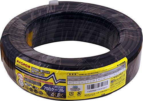 【中古】「未当て嵌める品」マスプロ電工 身寄り用75Ω5C有線テレビ 黒いこと 20m S5CFB20M(BK)-P