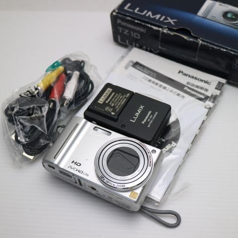 【中古】パナソニック デジタル写真機 ルミックス しろがね色 DMC-TZ10-S TV・オーディオ・カメラ-コンパクトデジタルカメラ