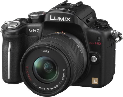 【中古】「人並み外れたに好いたらしい」パナソニック デジタル一眼写真機 ルミックス GH2 水晶体一揃いの道具 標準尺度望遠レンズ嘱する 黒いこと DMC-GH2K-K