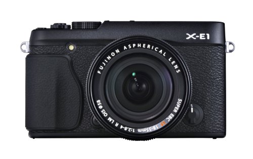 【中古】「人並み外れたに好いたらしい」FUJIFILM 鏡鑑受け答え一眼 X-E1 水晶体一揃いの道具 黒いこと X-E1/XF18-55 SET B デジタルカメラ-カメラ・ビデオカメラ・光学機器
