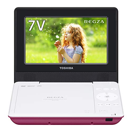 【中古】「非常に良い」東芝 7型ポータブルDVDプレーヤーピンクCPRM対応TOSHIBA REGZA レグザポータブルプレーヤー SD-P710SP