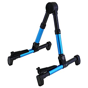 【中古】「未使用品」ARIA アリア アルミ製ギタースタンド ウクレレ&バイオリン対応 ブルーカラー GSC-220BL