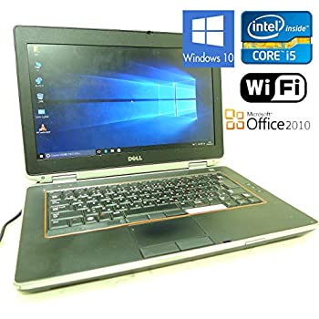 【中古】「非常に良い」L ノートパソコン Dell デル E6420 P15G 第2世代 Core i5-2540M メモリ：4GB HDD-250GB DVDマルチレコーダー 無線WIFI Windows 10 Pro 64Bit /