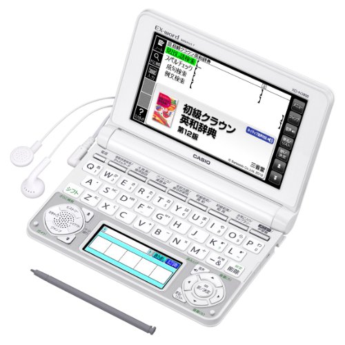 【中古】「非常に良い」カシオ 電子辞書 エクスワード 中学生モデル XD-N3800WE ホワイト