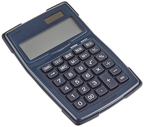 【中古】「ほぼ新品」ナカバヤシ 電卓 12桁 防水タイプS ブルー ECD-WR01BL