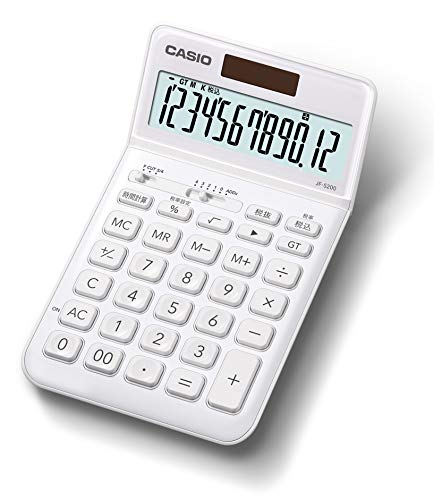 【中古】「未当て嵌める品」カシオ 今めかしい計算器 白いこと ジャスト手合い 12桁 JF-S200-WE-N