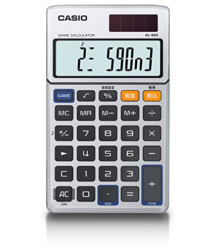 【中古】「ほぼ新品」カシオ ゲーム電卓 手帳タイプ 10桁 SL-880-N