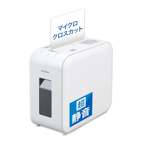【中古】「未当て嵌める品」【静音手合い】アイリスオーヤマ 静音シュレッダー 身寄り用 細断枚数4枚 マイクロクロスカット 年代順の継続当て嵌める10分 細断す早さ2.0m/分 砂ぼこりボックス席7.5L A4/100枚封じこめる 大電気容量砂ぼこりボックス席 細断切れっ端量突きとめる