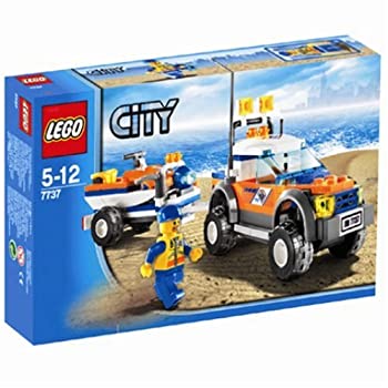 【中古】レゴ (LEGO) シティ 4WDトラックとジェットスクーター  7737