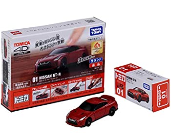 【中古】トミカ4D 01 日産 GT-R バイブラントレッド画像