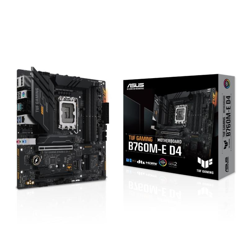ASUS TUF GAMING B760M-E D4 intel 第14・13・12時人 中央処理装置相応う LGA1700 B760 積み上げる DDR4 mATX お母さんゲーム盤/品