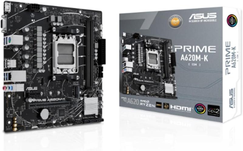 ASUS/PRIME A620M-K-CSM/AMD/Ryzen 7000 続きもの / AM5 相応う / A620 手当て仕掛ける 積み上げる/mATX お母さんゲーム盤/品