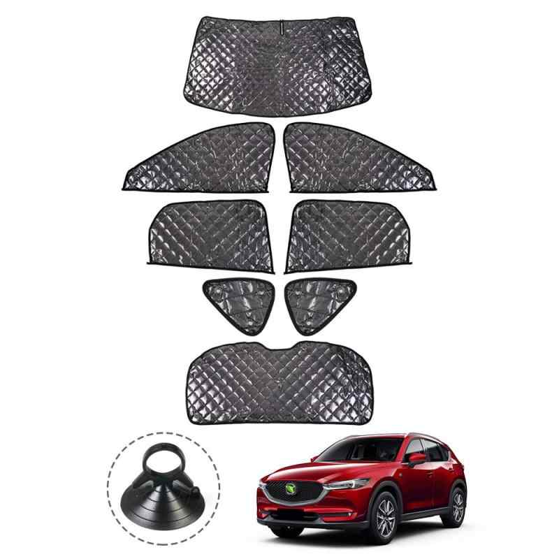 Cartist マツダ CX-5 KF系 サンシェード フルセット マルチサンシェード 遮光シェード カーテン 5層構造 車中泊 ブラックメッシュサンシェード CX5 H29.2-現行 車種専用 車種専用 プライバシー保護