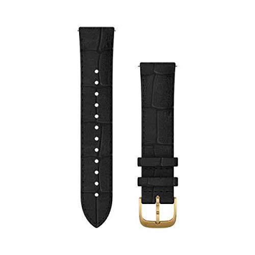 GARMIN Quick Release バンド 20mm Black Embossed Italian Leather/24K Gold PVD 010-12924-62【GARMIN純正品】｜シオカゼ商店