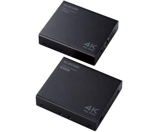 エレコム HDMIエクステンダー （4K60Hz対応) 最大70mの延長 長距離伝送 HDMI2.0b対応 HDCP 2.2対応 PoE対応 【数台のディスプレイへの接続も可能】 18Gbps メタル VEX-HD4KP1001A｜シオカゼ商店 20,572円
