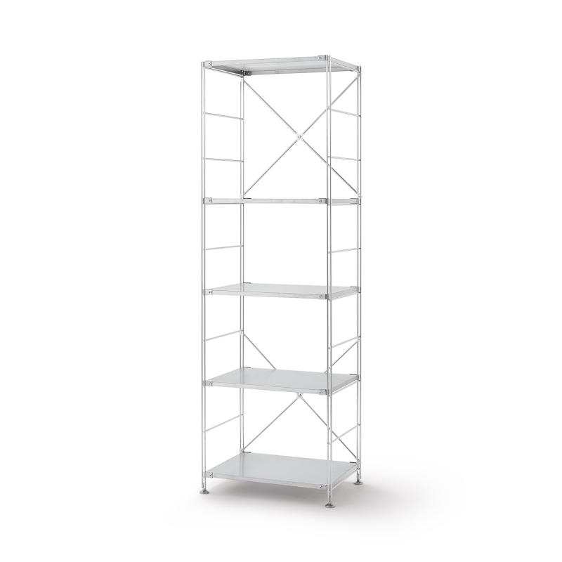 無印良品 ステンレスユニットシェルフ・ステンレス棚セット 大 幅58×奥行41×高さ175.5ｃｍ 83267070 ウォールシェルフ 棚 本棚